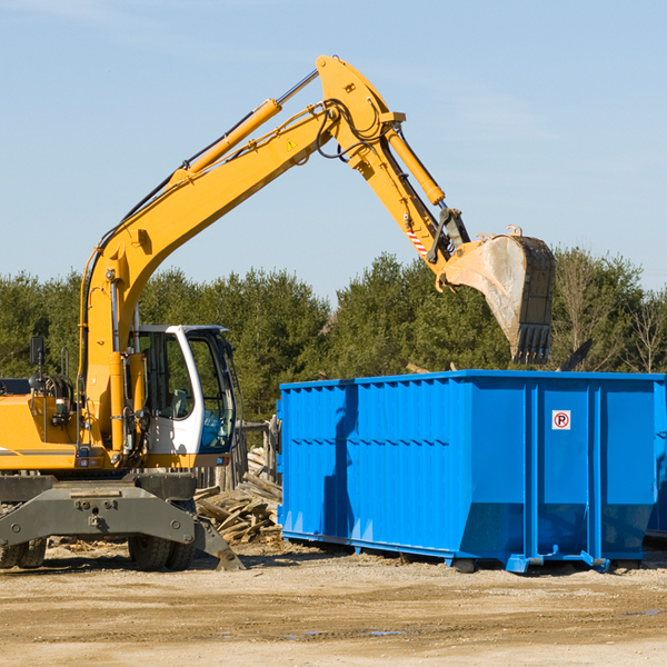 what size residential dumpster rentals are available in King George County Virginia